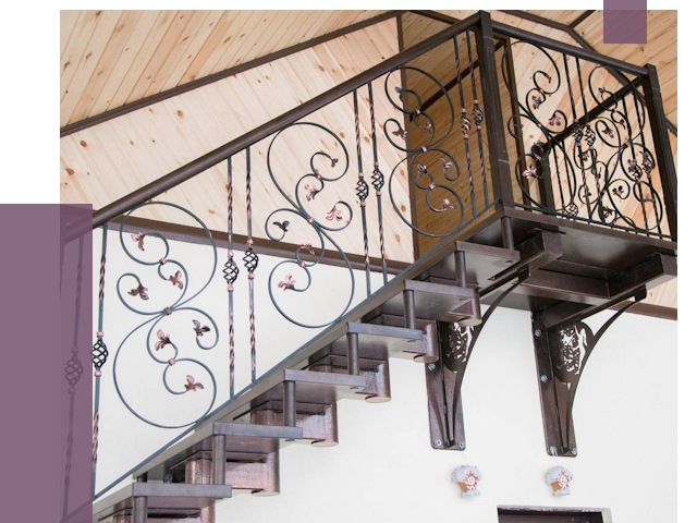 Кованые лестницы в Домодедове от 82103 руб. под ключ