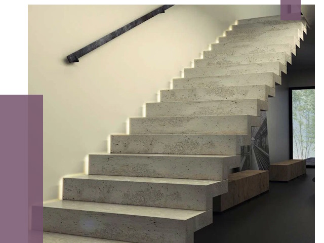 Облицовка бетонных лестниц в Домодедове от 4737 руб/м2