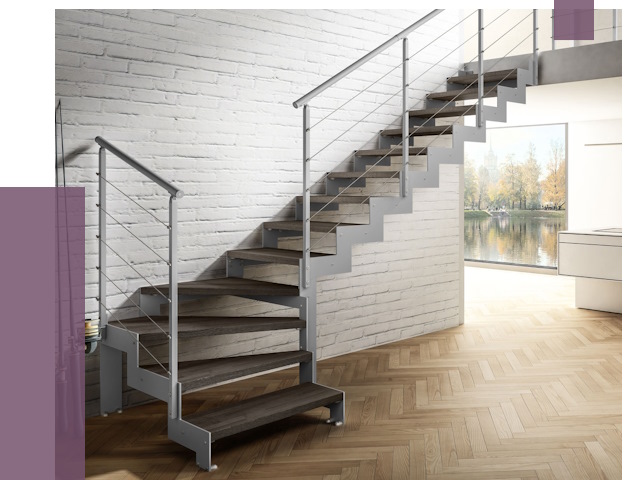 Г-образные лестницы под ключ в Домодедове от 38157 руб. | ПРОЛЁТ-Дмд