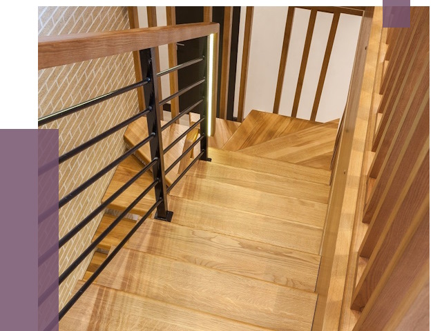 Лестницы из ясеня в Домодедове под ключ от 10315 руб. 