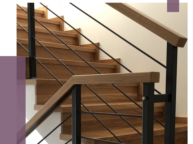 Обшивка металлической лестницы деревом в Домодедове от 4474 руб.