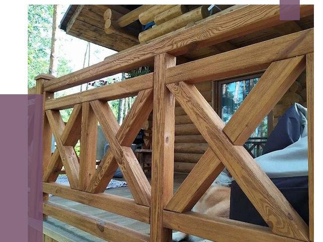 Деревянные перила под ключ в Домодедове от 7895 руб. 