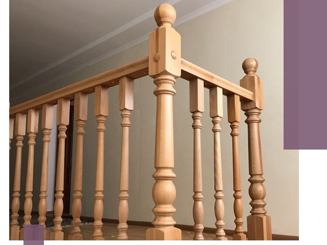 Деревянные перила на заказ в Домодедове: монтаж и изготовление