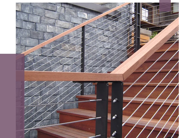 Тросовые перила под ключ в Домодедове от 8000 руб.