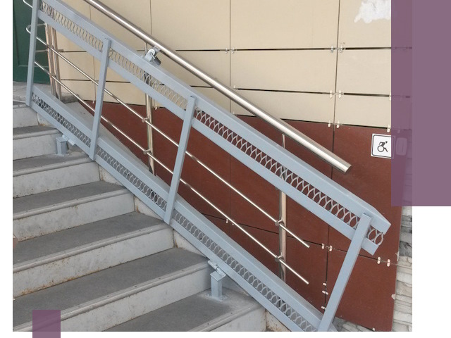 Изготовление откидных пандусов под ключ в Домодедове