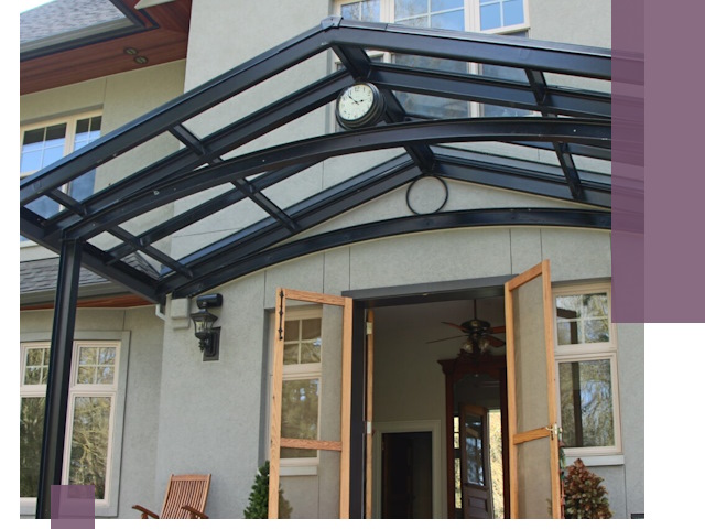 Изготовление и монтаж навесов и козырьков в Домодедове