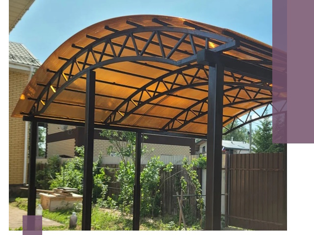 Изготовление навесов под ключ в Домодедове из качественных материалов