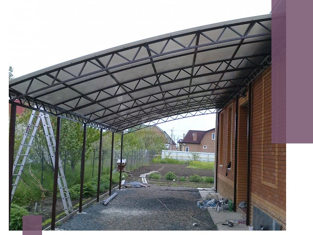 Профессиональный монтаж навесов под ключ в Домодедове