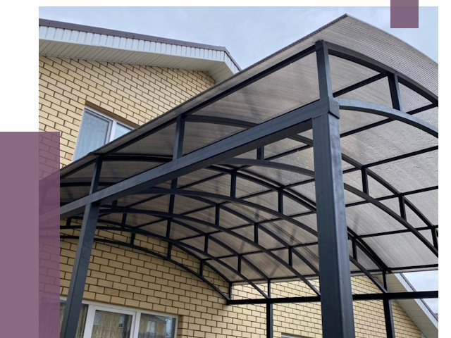 Монтаж козырьков в Домодедове от 11842 руб. | ПРОЛЁТ-Дмд