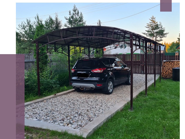 Навесы для автомобиля в Домодедове от 13526 руб.  | ПРОЛЁТ-Дмд