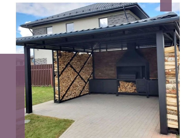 Навесы для барбекю в Домодедове от 13105 руб. под ключ | ПРОЛЁТ-Дмд