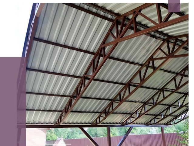 Навесы из профнастила в Домодедове от 7579 руб. | ПРОЛЁТ-Дмд