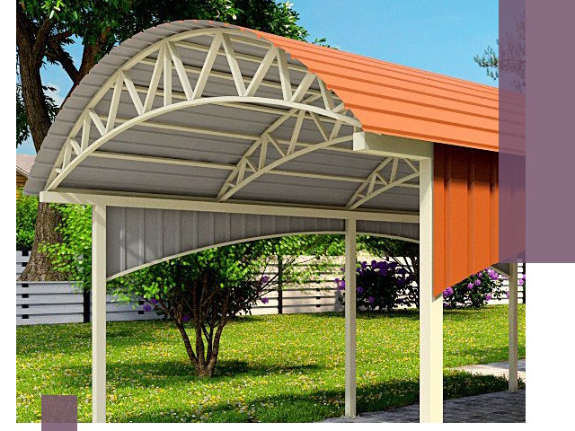 Навесы из профнастила под ключ в Домодедове — установка и монтаж