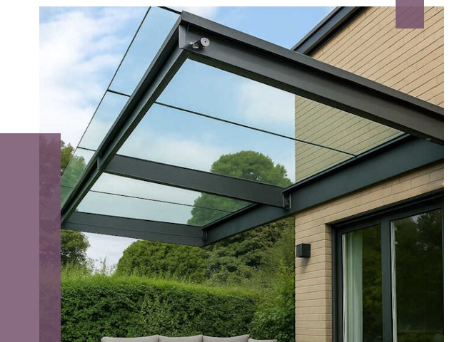 Стеклянные навесы и козырьки в Домодедове от 12631 руб.