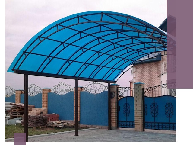 Арочные навесы под ключ в Домодедове — изготовление и монтаж