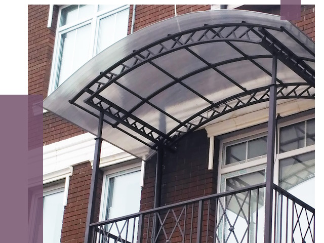 Козырьки над балконом в Домодедове от 8894 руб. | ПРОЛЁТ-Дмд