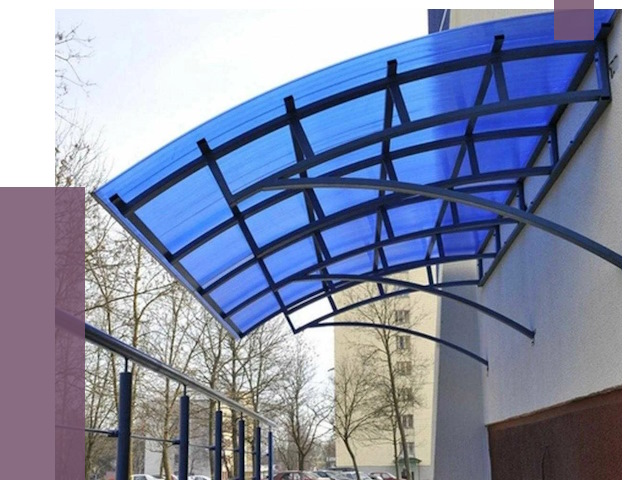 Козырьки из поликарбоната в Домодедове от 4421 руб. под ключ | ПРОЛЁТ-Дмд