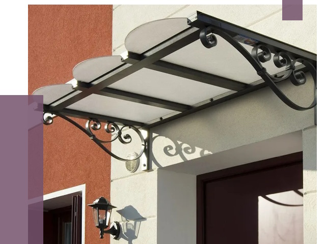 Односкатные козырьки в Домодедове от 8631 руб.  | ПРОЛЁТ-Дмд