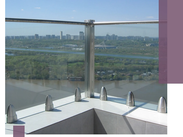 Стеклянные парапеты премиум класса в Домодедове для домов и бизнесов